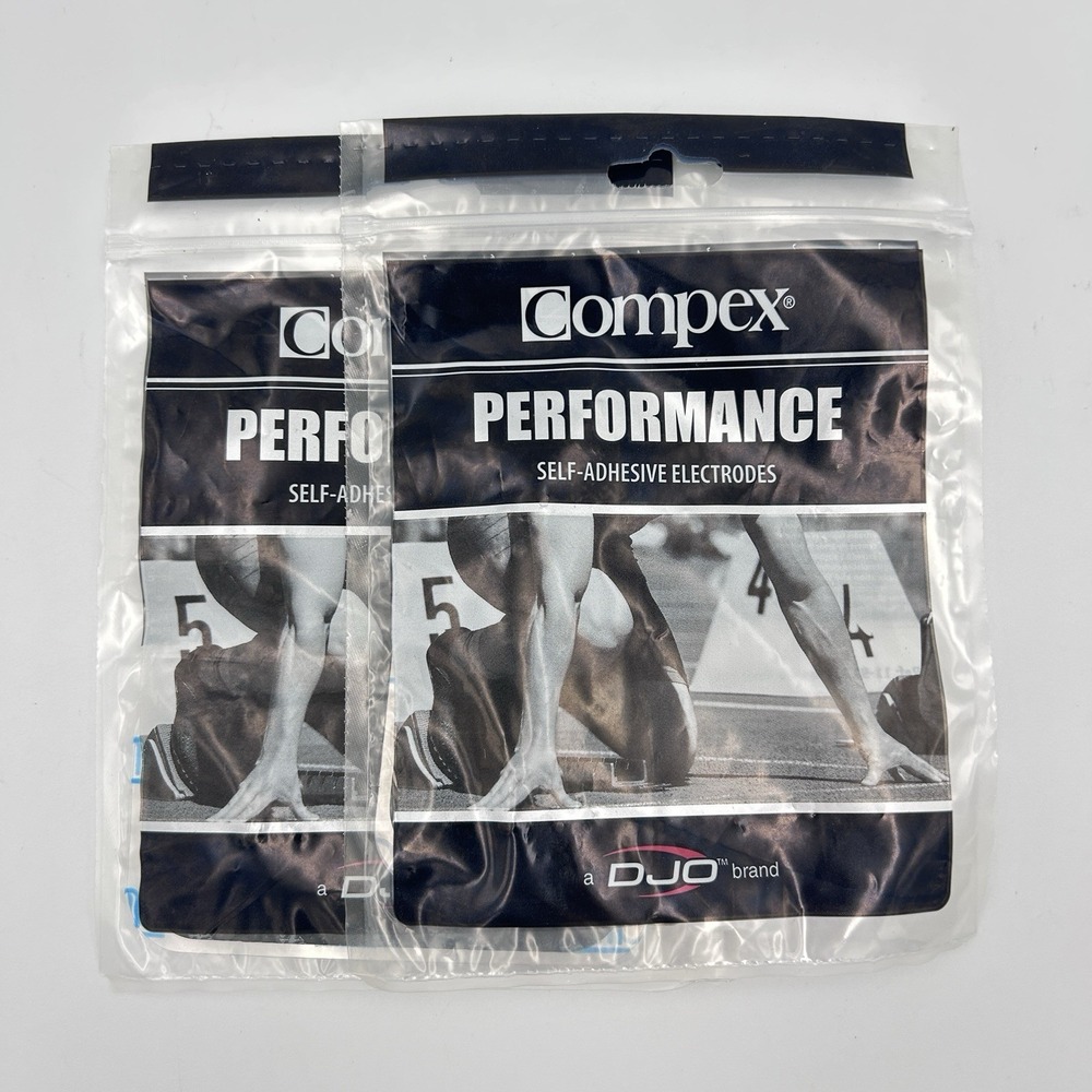 Compex Easy Snap Electrodes 2 x 4 Inch, 2 Per Pack, 2 Packs - (4 Electrodes)